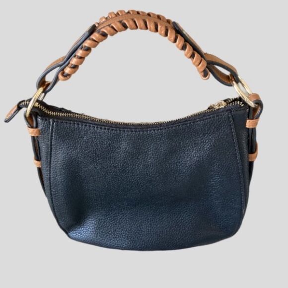 Kenzie black and brown shoulder bag purse - Picture 1 of 10